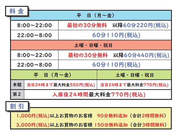 料金表