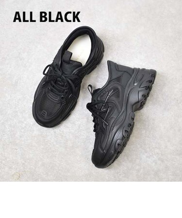 ボリュームソールスニーカー-247 ALL BLACK 346-247