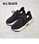 ラインストーン厚底スニーカー-246 ALL BLACK 346-246