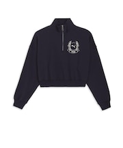 633592 W WORDROBE ESS+ HALF ZIP SWEAT 16NEW NAVY 695318-0001