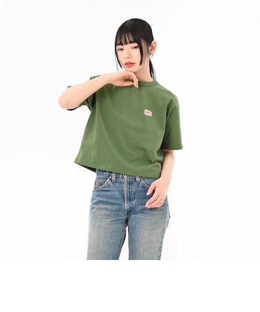 125R3012900 W Cropped LOGO TEE GREEN 695071-0002