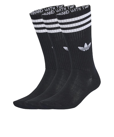 JV7417　U 3ST HIGH SOCKS 3P　BLACK/WHITE　698606-0001