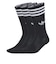 JV7417　U 3ST HIGH SOCKS 3P　BLACK/WHITE　698606-0001