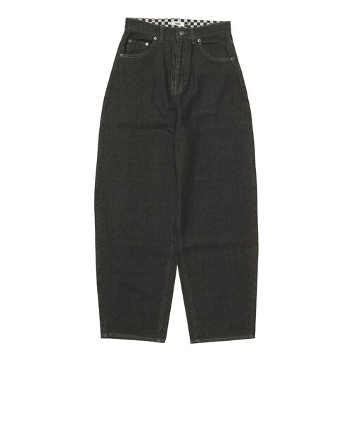 125K3143000　W curvy denim pants　BLACK　701882-0003
