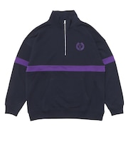 125K1050100 M Bi-Color Half Zip Sweat NAVY 701869-0001