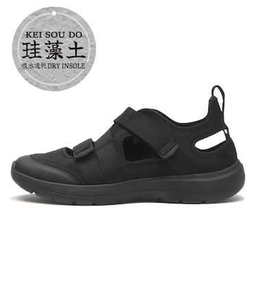 S0063　DRY S/N SANDAL　BLACK　705837-0001