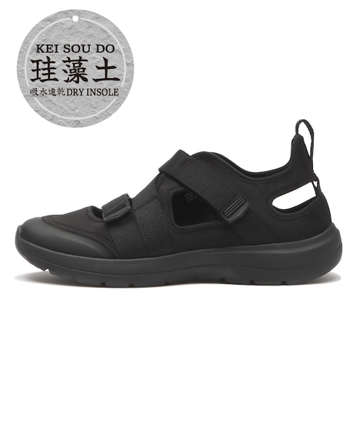 S0063　DRY S/N SANDAL　BLACK　705837-0001