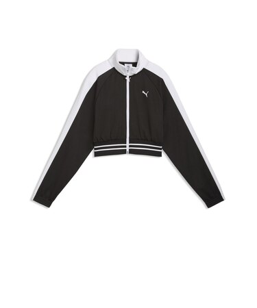 636779 W T7 PIQUE CROPPED TRACK JKT 01BK 708934-0001