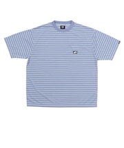 126R1060201　CAVE Crew Neck Boarder S TEE　BLUE　709264-0003