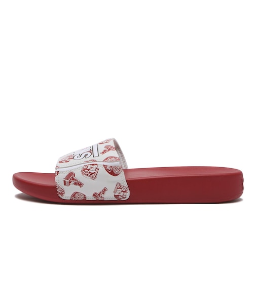 V7350 JP.PTN　OVER SLIDE　WHITE/RED　704844-0001