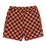 126R1152900 M Checker Board Hybrid Shorts BLK ORG 707288-0003