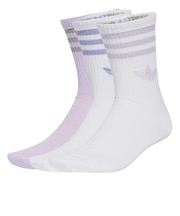 KR4217 W 3ST GLT CREW SOCKS 3P WHT/ICELAV 716399-0001