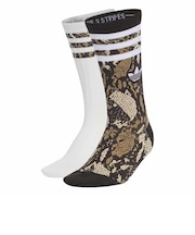 KW9196 W CREW SOCKS 2P(GFX INJ) SNAKE MULTI 715992-0001