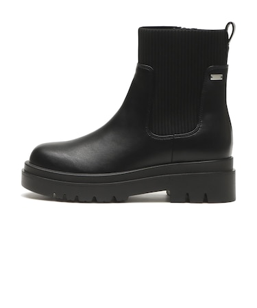 W3069　RIB KNIT BOOTS5　BLACK　714308-0001