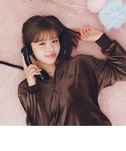 LC5961 U VELOUR LS POLO *DARKBROWN 716482-0001