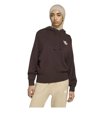 IA4448 W ESS KNIT HOODIE AURORACOFFEE 716033-0001