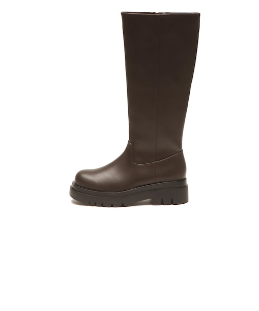 W3071　TRACK SOLE LONG BOOTS5　BROWN　715018-0002