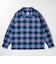 126K1071001　M Check Flannel Open Shirts　NAVY　717847-0001