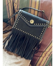 フェイクスェードスタッズデザインショルダーBAG