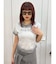 MOON BABE ロゴクロップドTシャツ