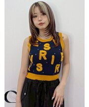 ジャガードサマーニットタンク