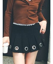 アイレットプリーツミニスカート