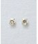 [ セカンドピアス] Ptホワイトサファイヤピアス