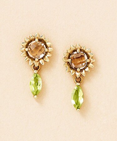 [ 誕生花ジュエリー] 8月ヒマワリピアス