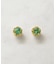 [ セカンドピアス] K18  エメラルドピアス( Φ3mm)