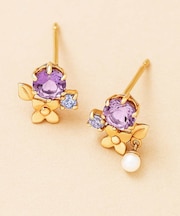 [ 誕生花ジュエリー] 6月アジサイピアス