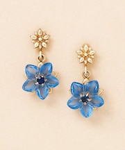 [ 誕生花ジュエリー] 9月リンドウピアス
