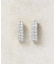プラチナダイヤモンド　レクタングルピアス