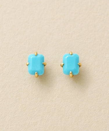 [ セカンドピアス] K18トルコ石ピアス