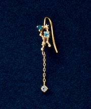 【 Solo Pierce】K18・K10 ふたご座流星群 クリッパー ワイヤーハーフピアス