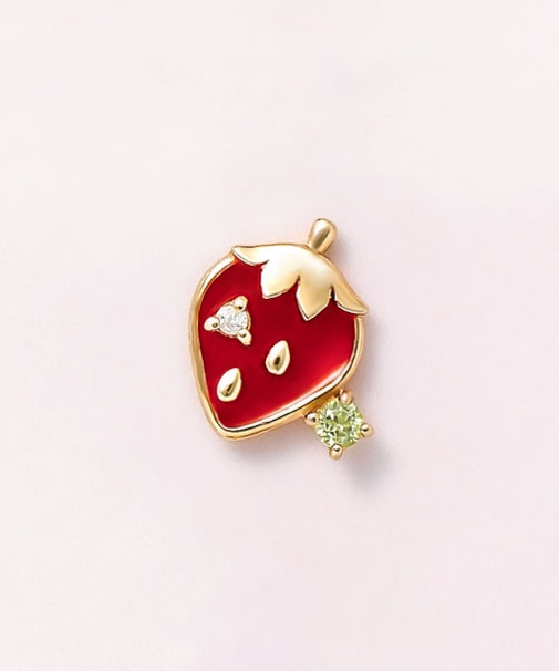 【 Solo Pierce】K18・K10 イチゴ ハーフピアス