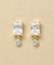 K10 クリアカラー バゲット スイングピアス( YG)