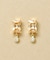 K10 シャンパンカラー バゲット スイングピアス( YG)