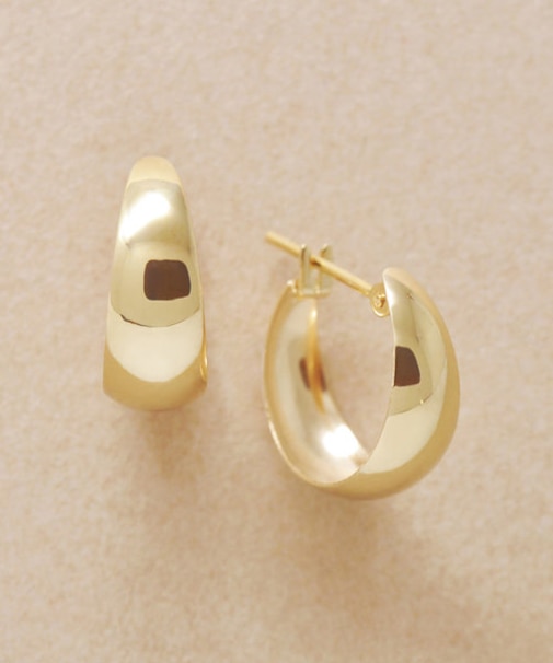 K18/K10 ツキコウフープピアス( YG)