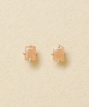 【WEB限定商品】[ セカンドピアス] Pt オレンジムーンストーンピアス