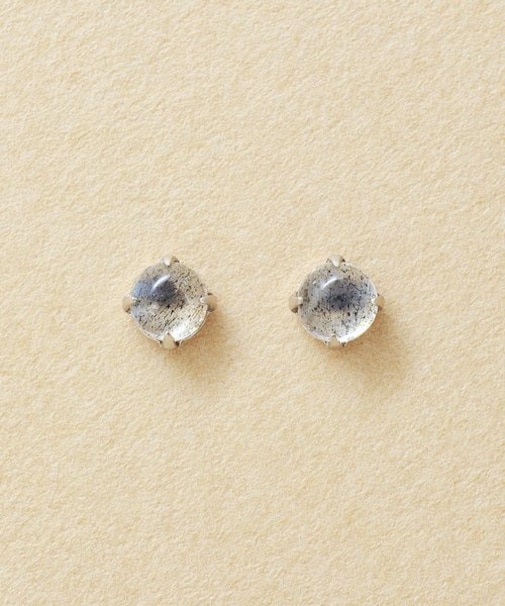 【WEB限定商品】[ セカンドピアス] Pt ラブラドライトカボションピアス
