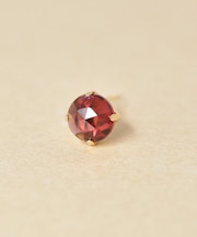 【 Solo Pierce】【 推しカラー】K18・K10 ガーネット ラウンドハーフピアス