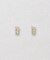[ セカンドピアス] Pt ダイヤモンド2石バーピアス0. 04ct