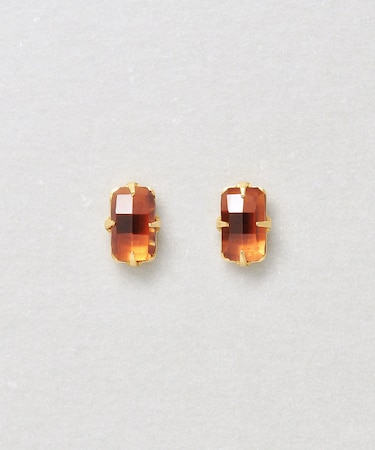 [ セカンドピアス] K18ガーネットピアス