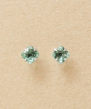 [ セカンドピアス] Pt リリィカットグリーンクォーツピアス