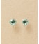 [ セカンドピアス] Pt リリィカットグリーンクォーツピアス