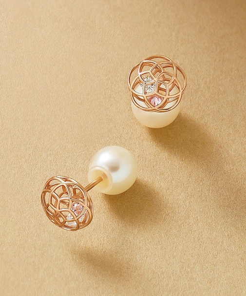 K18/10パール 数量限定パニエピアス 【SAKURA】