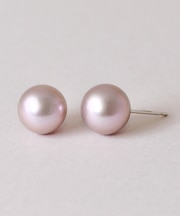 プラチナ ナチュラルカラー淡水パールスタッドピアス