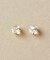 [ セカンドピアス]K18ブルームーンストーン　フレンチカットピアス