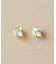 [ セカンドピアス]K18ブルームーンストーン　フレンチカットピアス