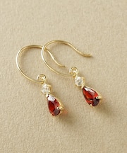 【Lively】K10 ドロップ ワイヤーピアス( YG)